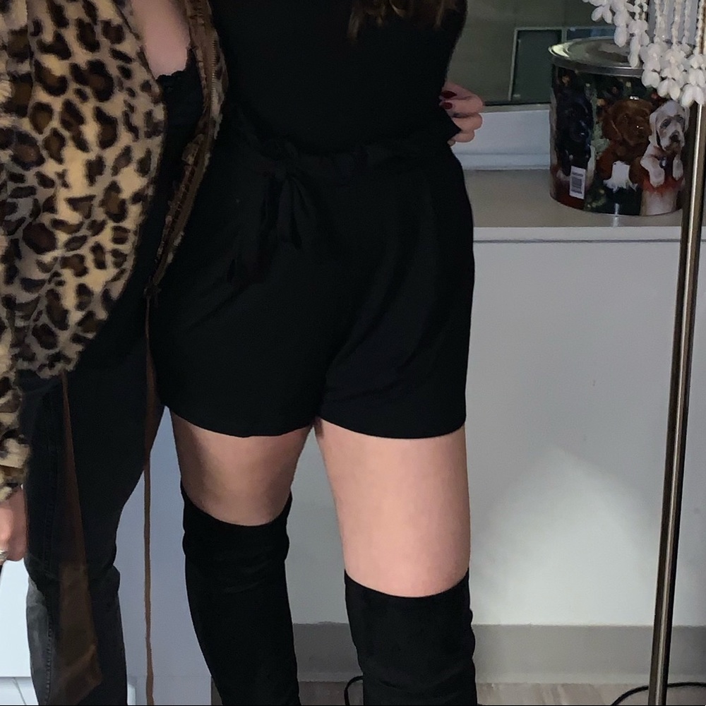 Black Paper Bag Shorts